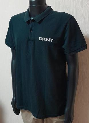 Качественное хлопковое поло чёрного цвета dkny made in india, оригинал, молниеносная отправка2 фото