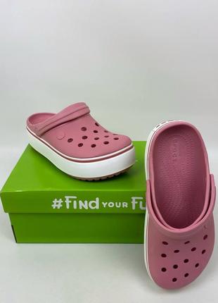 Жіноча платформа crocs platform сабо рожеві