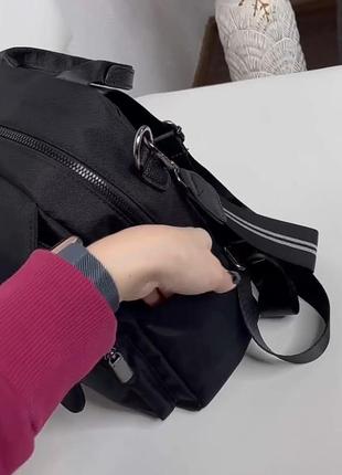 Сірий рюкзак, можно носити як сумку(текстиль)7 фото