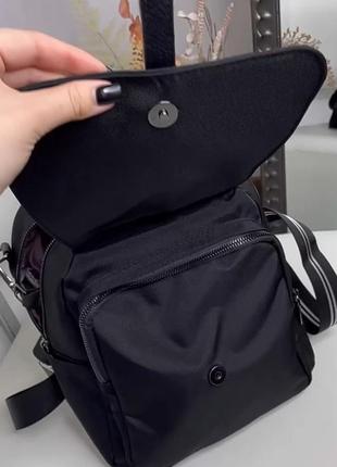 Сірий рюкзак, можно носити як сумку(текстиль)4 фото