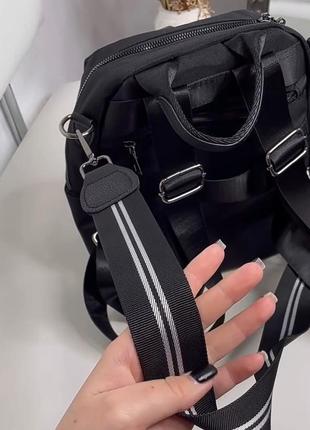 Сірий рюкзак, можно носити як сумку(текстиль)10 фото