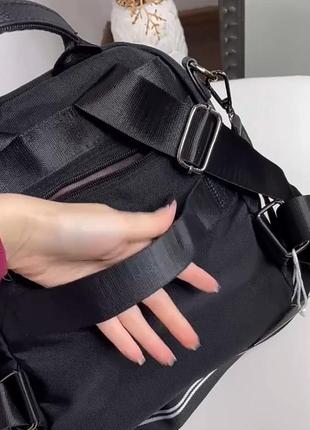 Сірий рюкзак, можно носити як сумку(текстиль)9 фото