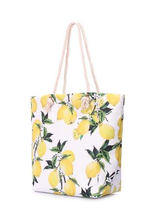 Літня сумка poolparty anchor з лимонами2 фото
