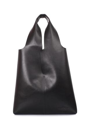 Женская кожаная сумка poolparty amore черная