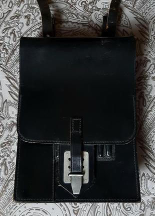 Мужская стильная чёрн сумка редкость винтаж раритет арм делов бренд милитари коллекцион
