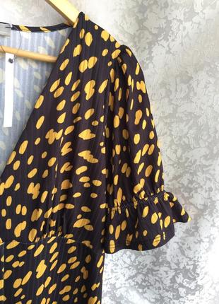 Новое платье asos  в горошек миди, с пуговицами спереди как zara mango guess7 фото