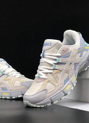 Р.36-41 кроссовки asics gel kahana 8 бежево/голубые ks 12165