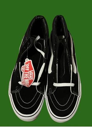 Кеди vans sk-8 old skool високі черевики кросівки венс black white унісекс4 фото