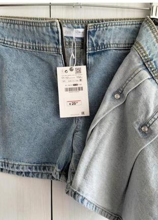 Нова джинсова спідниця- шорти на дівчинку zara, розмір 11-12 років( 152 см) .3 фото