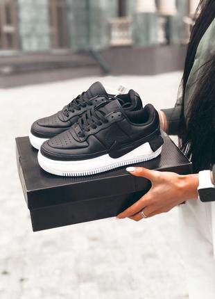 Nike air force jester black / white🆕 женские кроссовки найк аир форс 🆕 черные с белым10 фото
