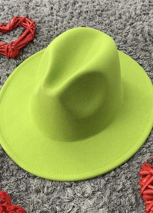 Шляпа федора унисекс с устойчивыми полями original неоновая