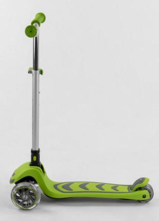 Дитячий складаний триколісний самокат best scooter y-00436 салатовий3 фото