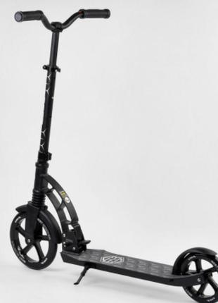 Двухколесный складной самокат "best scooter" 47351 черный3 фото