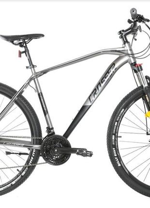 Спортивный алюминиевый велосипед 29 дюймов 21 рама с гидравлическими тормозами и shimano crosser jazz серый