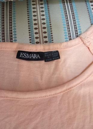 Шикарная футболка персикового цвета с паетками 14/16 р esmara4 фото