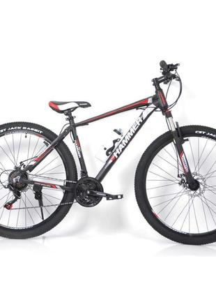 Спортивный горный велосипед 29 дюймов 19 рама hammer s200 черно-красный