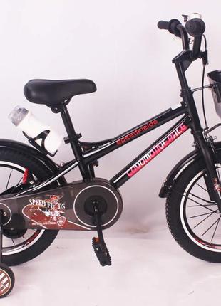 Детский двухколесный велосипед speed fields-16 черный 16 дюймов2 фото
