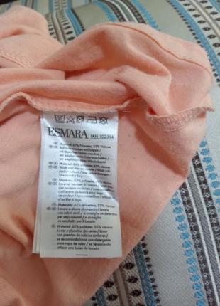 Шикарная футболка персикового цвета с паетками 14/16 р esmara5 фото