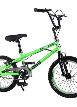 Велосипед детский двухколесный 18 дюймов bmx 18' t-21861 green