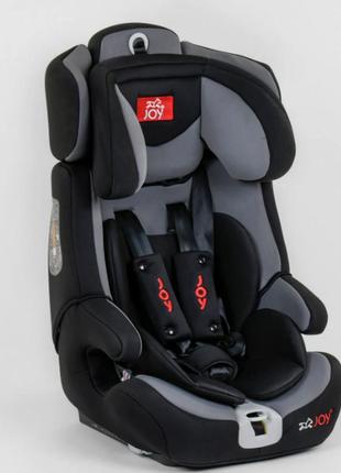 Детское универсальное автокресло с системой isofix fx 7887 черно-серое