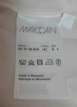 Бомбовая шелковая блузка молочного цвета marc cain made in romania, молниеносная отправка5 фото