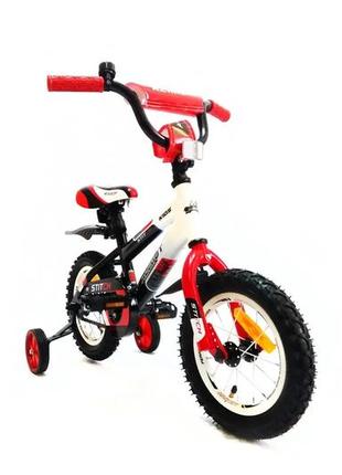 Детский двухколесный велосипед 12 дюймов azimut stitch а красный2 фото