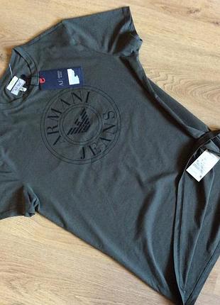Чоловіча футболка armani jeans р м(s) slim fit