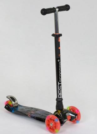 Дитячий двоколісний самокат best scooter 779-1308 чорний1 фото