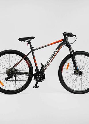 Спортивный велосипед 29 дюймов 19 алюминиевая рама corso kingston kn-29195 красный