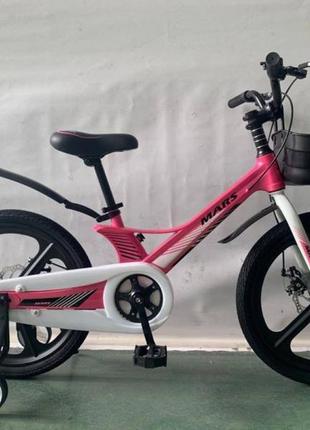 Детский двухколесный облегченный магниевый велосипед для девочки от 7 лет на 20 дюймов mars evoultion розовый