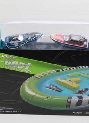 Mx-0017-12 надувной бассейн с 2 лодочки на батарейках1 фото