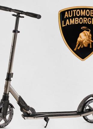 Двухколесный самокат с дисковым тормозом best scooter lamborghini lb - 2177 серый