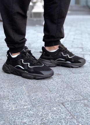 Adidas ozweego black / reflective 🆕 мужские кроссовки адидас 🆕 черные с белым