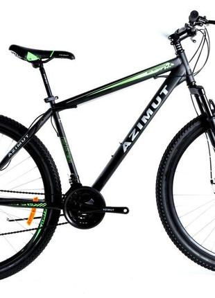 Спортивный горный велосипед 29 дюймов azimut energy shimano gd 19 рама черно-зеленый