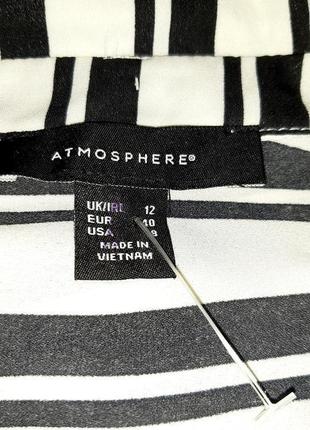 Стильная блуза в чёрно-белую полоску atmosphere made in vietnam, молниеносная отправка6 фото