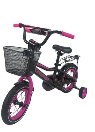 Дитячий двоколісний велосипед 12 дюймів crosser rocky-13 рожевий
