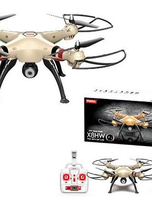Квадрокоптер syma x8hw rtf 4ch 2.4g с барометром и wi-fi fpv камерой
