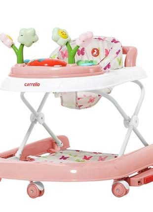 Ходунки carrello fiore crl-9606 rose 3 в 1 (ходунки, гойдалка, каталка)