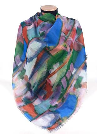 Величезна тонка хустка шаль парео батистова літня різнобарвна нова якісна