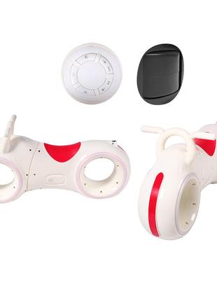 Дитячий біговел gs-0020 white/red bluetooth led-підсвітка