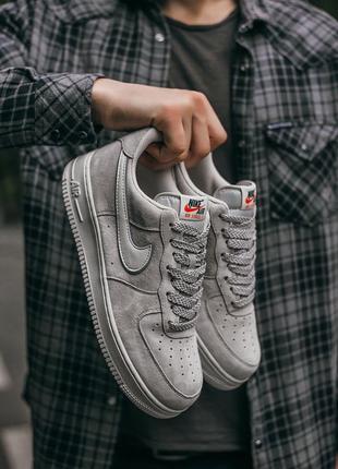 Nike air force lou luxury suede “sweet grey “ 🆕 чоловічі кросівки найк 🆕 сірі