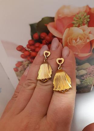 Серьги кисточки металл, американский винтаж