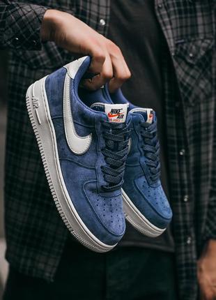 Nike air force lou luxury suede  “blue\white“   🆕 мужские кроссовки найк 🆕 синие/белые