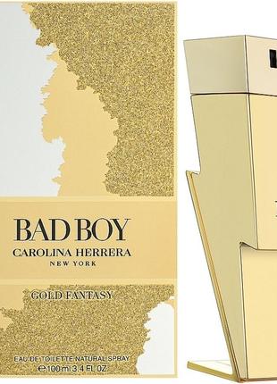 Мужские духи carolina herrera bad boy gold fantasy 100 ml.