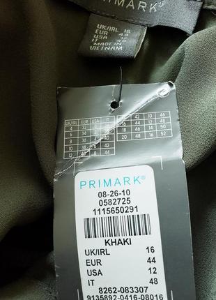 Удлиненная блуза оттенка хаки primark 16 uk3 фото