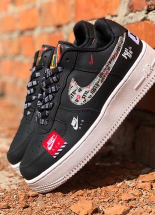 Nike air force 1 just do it🔥 🆕 чоловічі кросівки найк 🆕 чорні