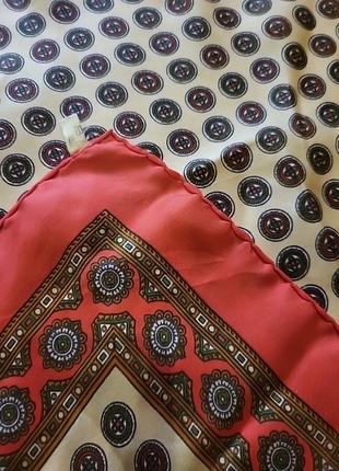 Винтажный шелковый платок косынка3 фото