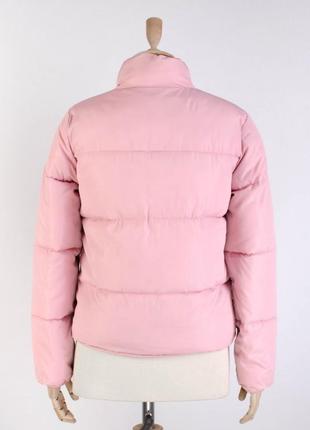 Стильная розовая пудра осенняя деми куртка модная дутая4 фото