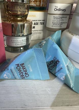 Скраб для обличчя з содою для очищення пір etude house baking powder 7г