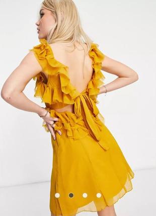 Літній сарафан з рюшами шифонова сукня1 фото